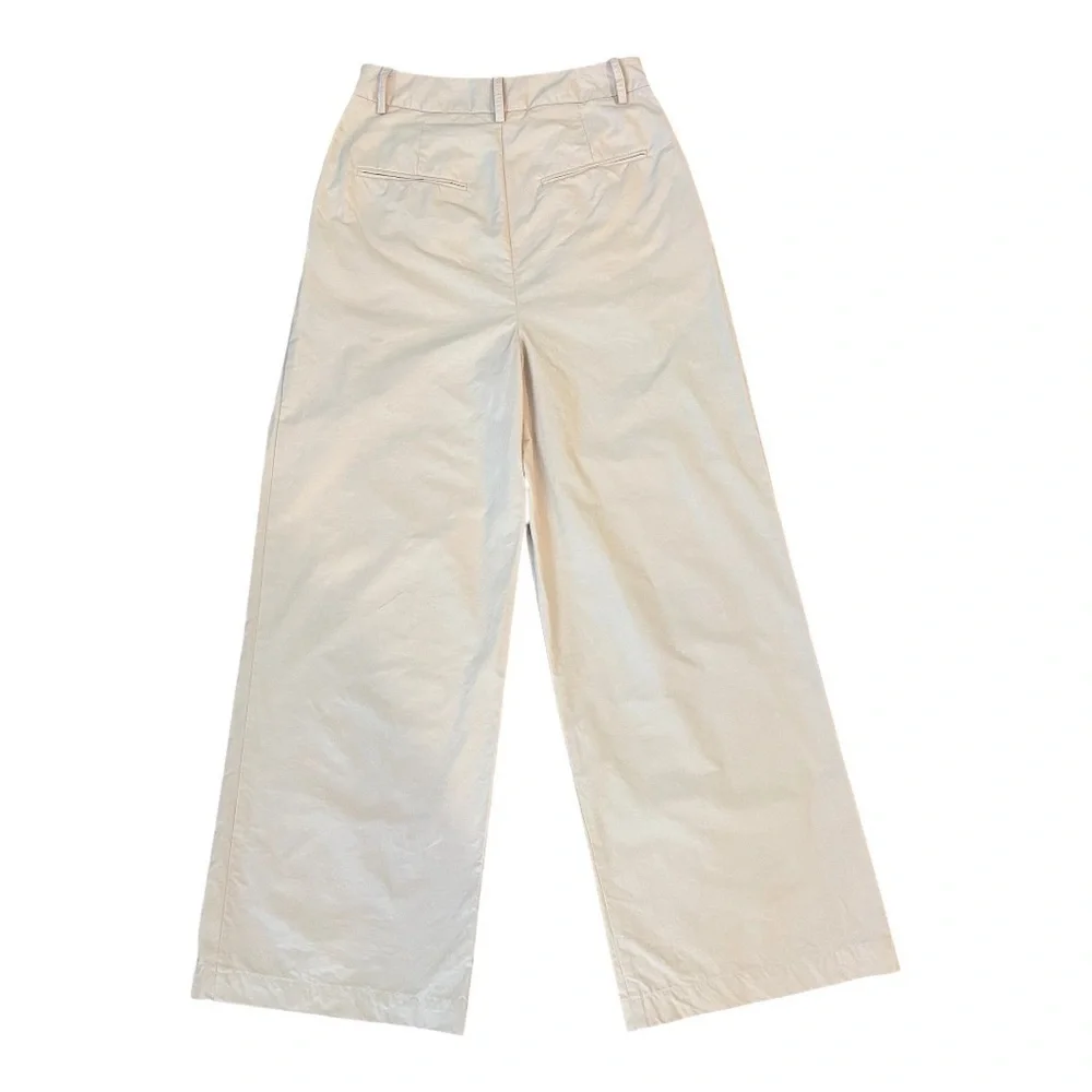 L’ACADEMIE REVOLVE Delphine Pant Blush Wide Leg Crop Khaki Women’s Size Small - Picture 4 of 16